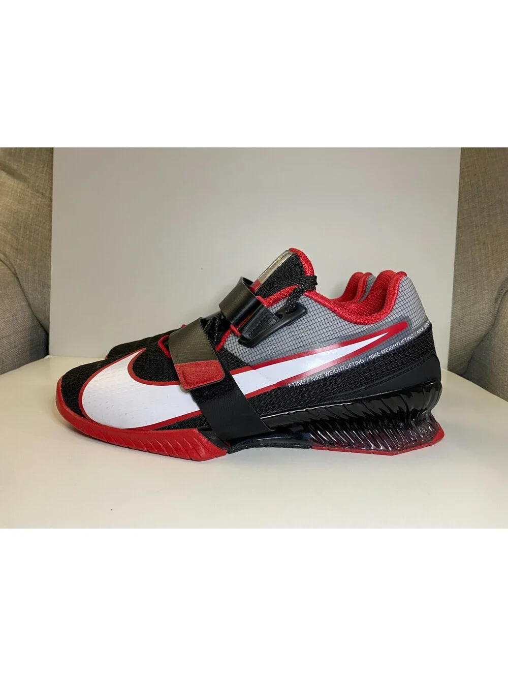 Nike Romaleos 4 CD3463-003 Mens Sneakers US 9 Black White Weightlifting Shoes